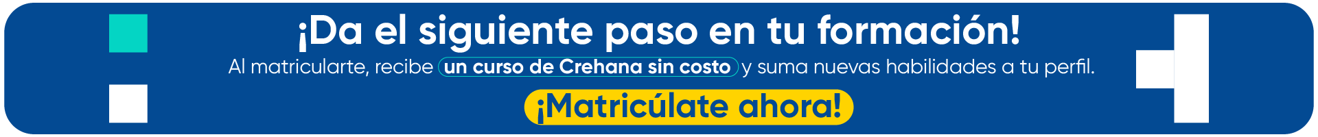 Cenefa Cursos Crehana y UNIMINUTO Virtual
